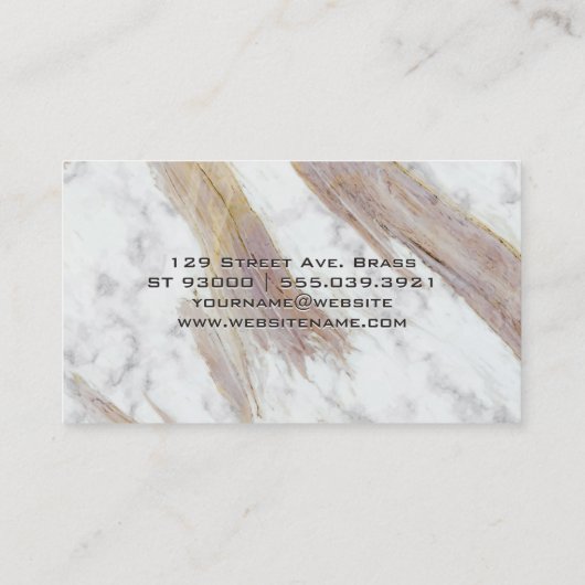 白い大理石テクスチャ 名刺 (裏面)