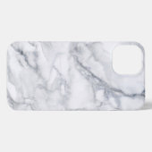 白い大理石テクスチャ iPhoneケース (裏面横)