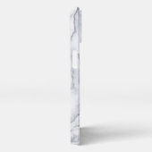 白い大理石テクスチャ iPhoneケース (右側面)