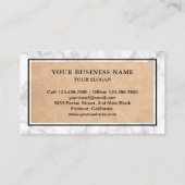 白い大理石バスルームのフローリングタイルのインストーラー 名刺 (裏面)