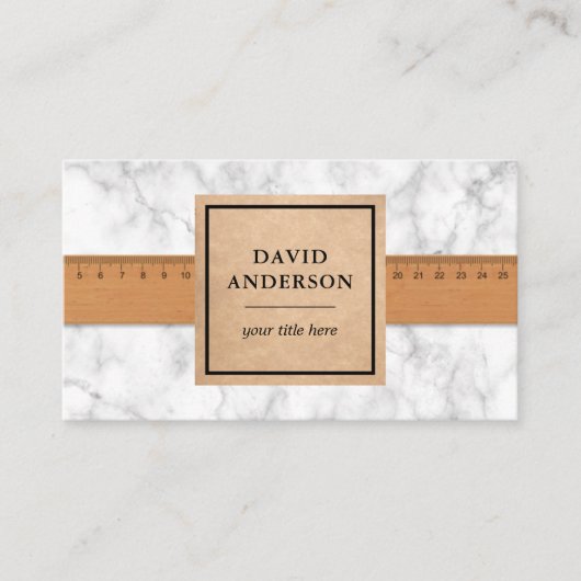 白い大理石バスルームのフローリングタイルのインストーラー 名刺 (正面)