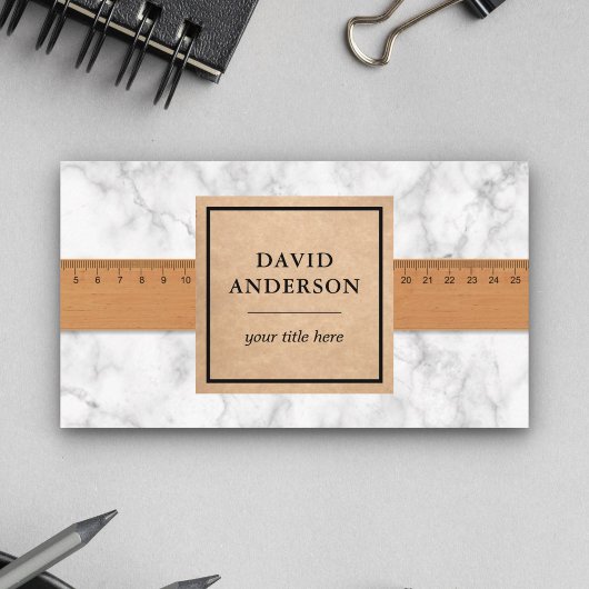 白い大理石バスルームのフローリングタイルのインストーラー 名刺