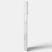 白い大理石パーソナライズされたスクリプトのモノグラムと名前 Case-Mate iPhoneケース (裏面 / 右)