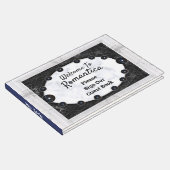 白い大理石フレーム黒い球体 ゲストブック (コーナー)