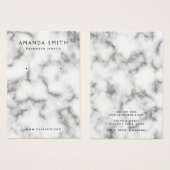 白い大理石ミニマリストのイヤリングディスプレイカード (正面&裏面)