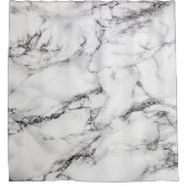 白い大理石模様 シャワーカーテン (正面)