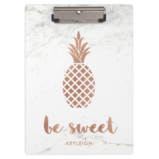 白い大理石|のローズピンクのパイナップルは甘いです クリップボード (正面)
