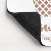 白い大理石|のローズピンクのパイナップルは甘いです マウスパッド (コーナー)