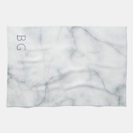 白い大理石 キッチンタオル