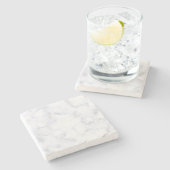 白い大理石 ストーンコースター (横)