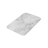 白い大理石(モノグラムパーソナライズされたと名前あり) バスマット (アングル)