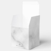 白い大理石(モノグラムパーソナライズされたと名前あり) フェイバーボックス (オープン)