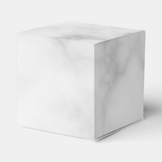 白い大理石(モノグラムパーソナライズされたと名前あり) フェイバーボックス (裏面サイド)