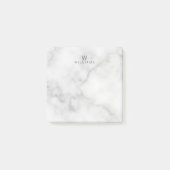 白い大理石(モノグラムパーソナライズされたと名前あり) ポストイット (正面)