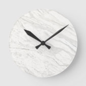 白い大理石 ラウンド壁時計 (正面)