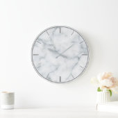 白い大理石 ラージ壁時計 (ホーム)