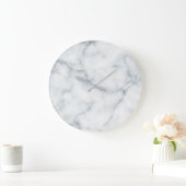 白い大理石 ラージ壁時計 (ホーム)