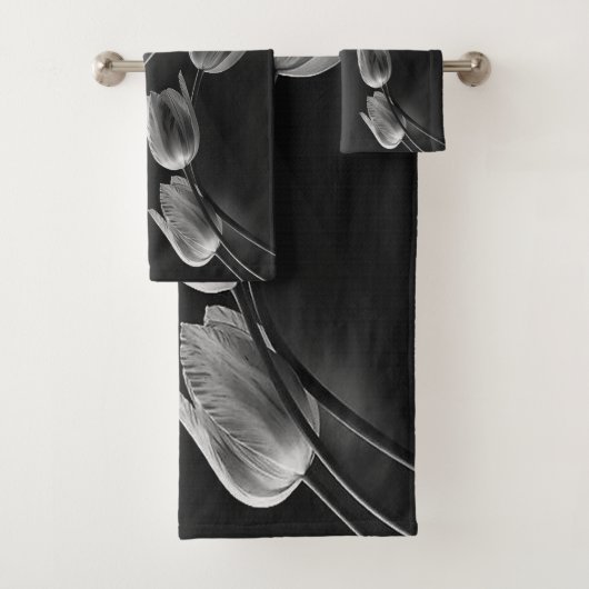 白い大理石、灰色の露出の低いチューリップ バスタオルセット (インサイチュ)