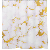 白い大理石(金ゴールド) シャワーカーテン (正面)
