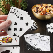 白い大理石、黒い塗りつぶしグラフィック トランプ (インサイチュ)