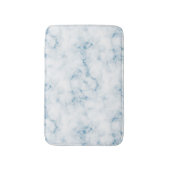 白い大理石wの素晴らしい青はマットを張りめぐらします バスマット (正面縦)