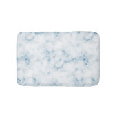 白い大理石wの素晴らしい青はマットを張りめぐらします バスマット (正面)
