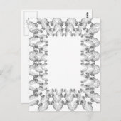 白い天使の羽縁どの枠。感動的 ポストカード (正面/裏面)