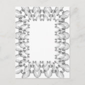 白い天使の羽縁どの枠。感動的 ポストカード (正面)