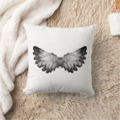 白い天使の翼の枕 クッション (ブランケット)