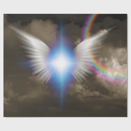 白い天使の翼 ラッピングペーパー (フラット)