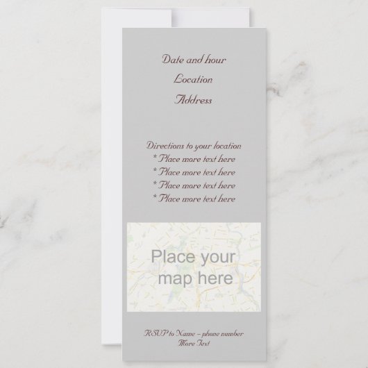 白い天使 招待状 (裏面)