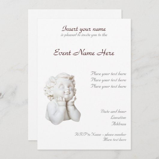 白い天使 招待状 (正面/裏面)