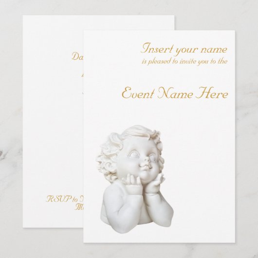 白い天使 招待状 (正面/裏面)