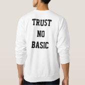 白い女の子の暴徒Crewneck スウェットシャツ (裏面)