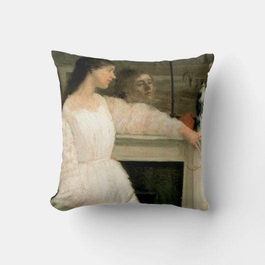 白い女の子；白のシンフォニーNo 2 クッション (正面)