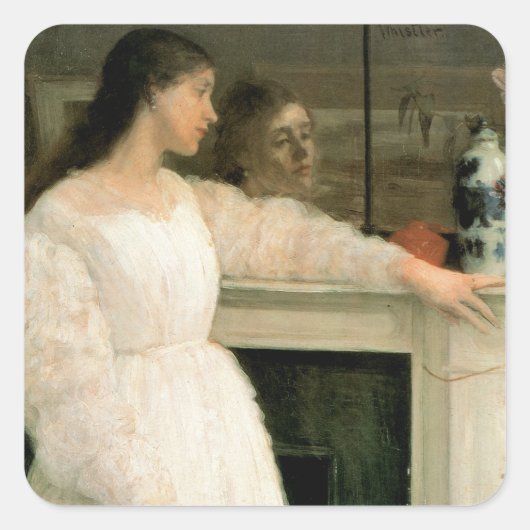 白い女の子;白のシンフォニーNo 2 スクエアシール (正面)