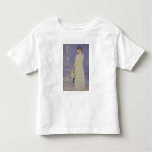 白い女性のビーチ, 1893 トドラーTシャツ (正面)