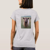 白い女性のHanes ComfortSoft®のTシャツ Tシャツ (裏面)