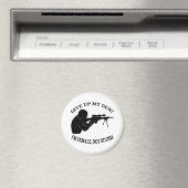 白い女性銃は愚かではない マグネット (インサイチュ (食洗機))