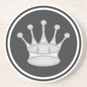 白い女王の駒 コースター (正面)