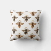 白い女王蜂 クッション (裏面)