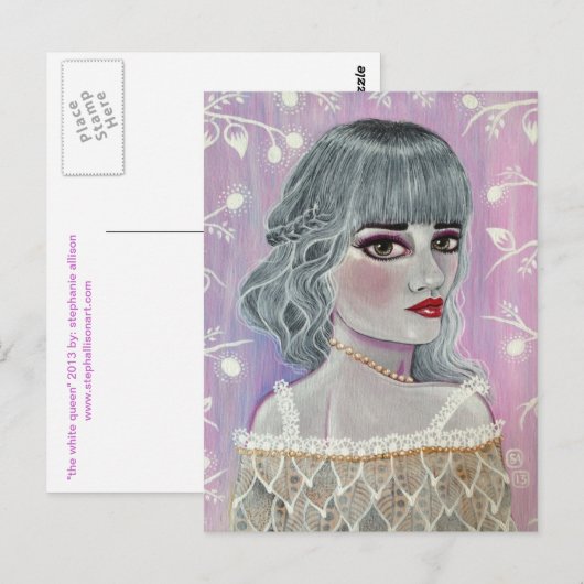 白い女王 ポストカード (正面/裏面)