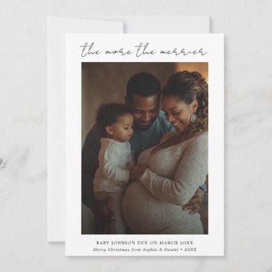 白い妊娠メリーの発表が多い シーズンカード (正面)