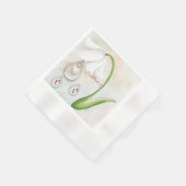 白い妖精のドロップレットのナプキン 縁ありカクテルナプキン (角)