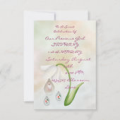 白い妖精のドロップレット1st誕生日カード カード (正面)