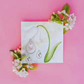 白い妖精のドロップレット1st誕生日カード カード