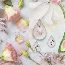 白い妖精のドロップレット1st誕生日カード