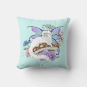 白い妖精のネコ クッション (正面)