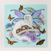 白い妖精のネコ ジグソーパズル (縦)