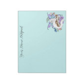 白い妖精のネコ ノートパッド (回転)